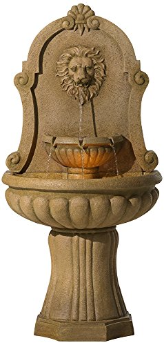 Savanna Lion 58&quot High Indoor - Outdoor Floor Fountain