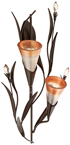 Zingz Thingz 10015810 Dawn Lily Double Candle Wall Sconce Multicolor