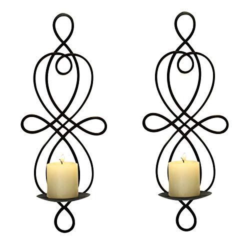 FrameArmy Iron Wall Candle Holder Sconce Set of 2