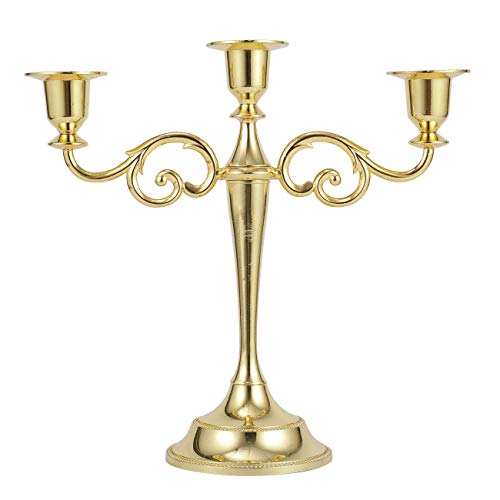 3 Arms Candle Holder Metal Candelabra Centerpiece Tall Candlestick Holders Centerpiece for Decor Wedding Events Candelabra Candle Stand for Table