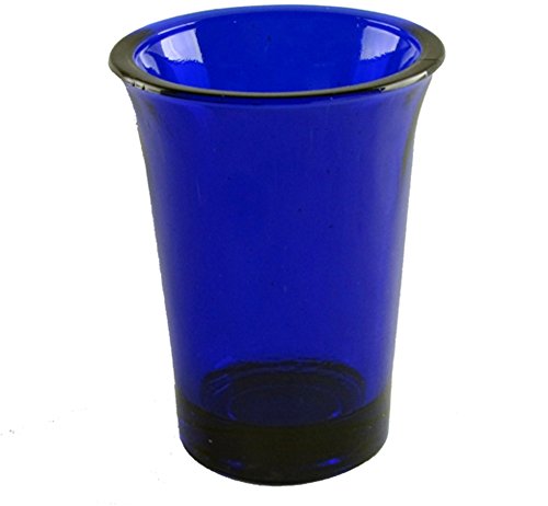 Blue Extra Tall Glass Votive Candle Holder
