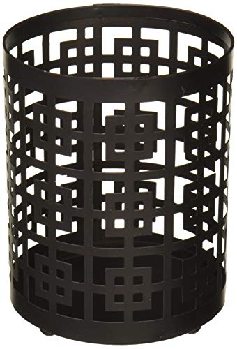 ArtMaisonca Grid Metal Candle Holder 4x5 Black 2 Piece