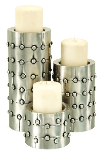Deco 79 Set of 3 Metal Candle Holders