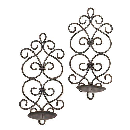 Dayanaprincess Modern Luxury Decorative Burgeon Wall Sconce Set Unique Nice Wall Mount Candle Holder Accent Decoration Ornament Metal Wire Design