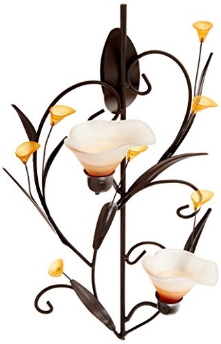 KOEHLER 10015809 Amber Lilies Candle Wall Sconce