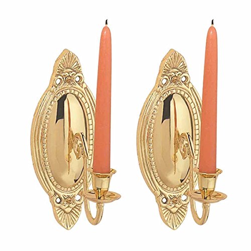 Renovators Supply Brass Wall Sconce Candle Holder Vintage Victorian Set Of 2