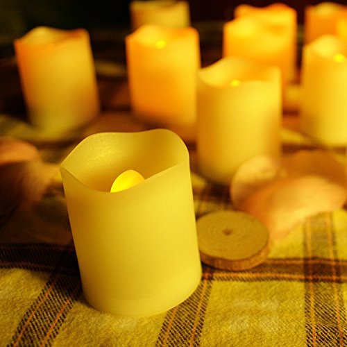 Candle Choice Set of 6 Flameless Votive Candles with Timer Timer and Constant On Two Options 400 Hours Battery Life