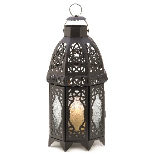 Furniture Creations Black Lattice Lantern Candle Holder 11