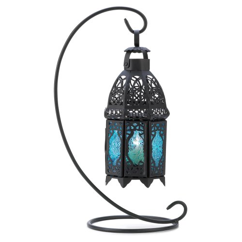 Gifts Decor Night Hanging Table Lantern Candle Holder Sapphire