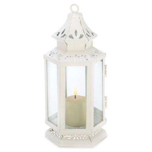 Gifts Decor Victorian Lantern Candle Holder Small White