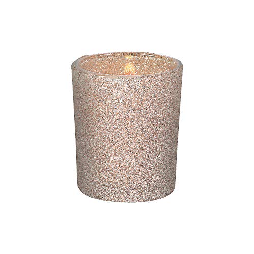 Fun Express - Champagne Glitter Votive Holders dz for Wedding - Home Decor - Candles and Candle Accessories - Candle Holders Accessories - Wedding - 12 Pieces