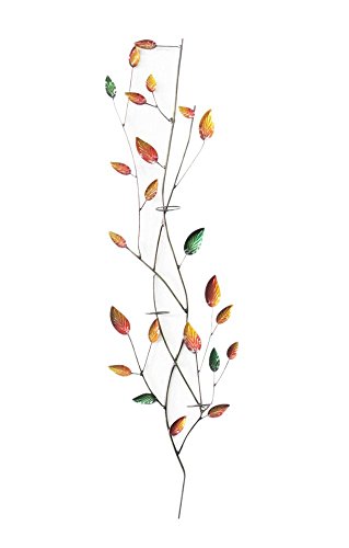 D-ART COLLECTION Iron Leaves Wall Decor with Votive Holder