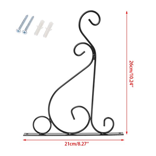 HOWWOH Iron Wall Hooks for Planters Bird Feeders Lanterns Holder Flower Pot Rack