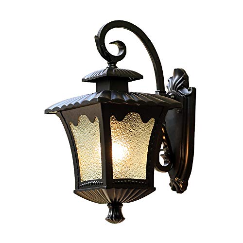 LCNINGHWBD Outdoor Waterproof LED Wall Light Classical Candle Stand Lantern Holder for Home Office Wall Decorations Weddings E27