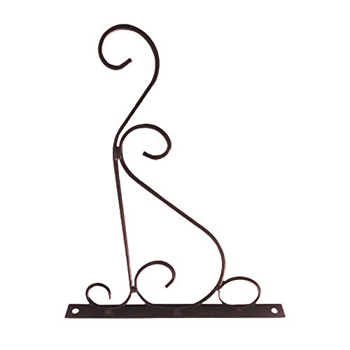 Wall Mounted Hanging Flower Plant Pot Bracket Hook Shelf StandWall Hanging Plants Bracket Iron Garden Wall Light Hanging Holder Rack for Plant Basket LanternsBronze