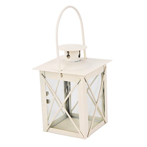 Colorido Simple Retro Hollow Lantern Candlestick Candle Holder Bar Wedding Home Decor size Medium White
