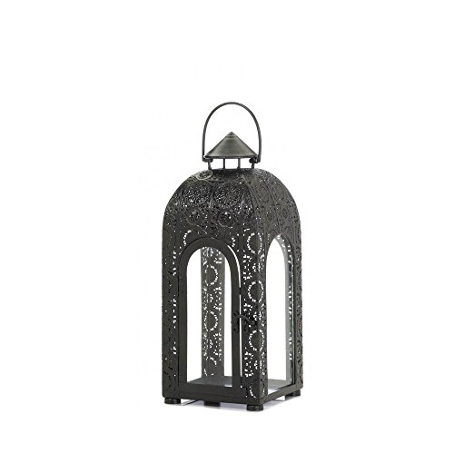 Tabletop Lantern Iron Candle Holder Hanging Ornament Guard Display Metal Decor Small