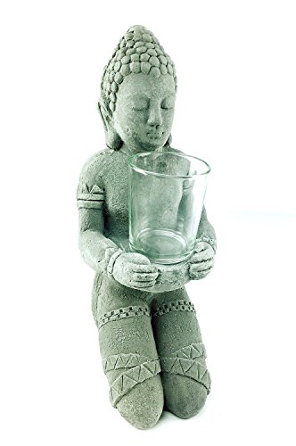 LARGE STONE BUDDHA TEALIGHT CANDLE HOLDER