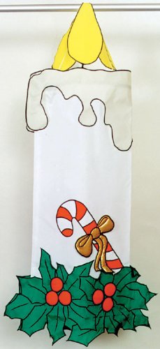 Candle Stick Outdoor Appliqued Wind Sock 24