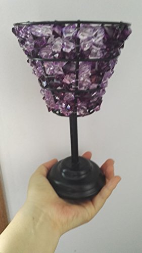 Purple Metal Candle Stick 2 PC