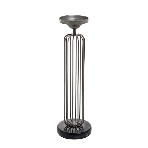 Foreside Home and Garden Cage Pillar Candle Holder Large Black