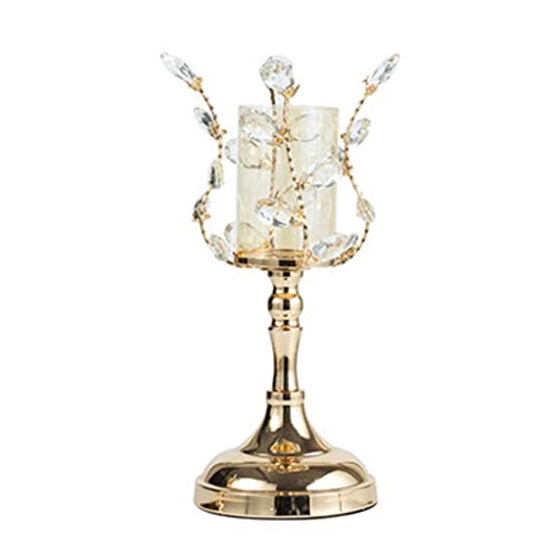 Candle Sconces Candlestick Metal Dining Table Candle Holder Accessories Creative Practical Candle Holder Crystal Candle Holder Color  Gold Size  141436cm