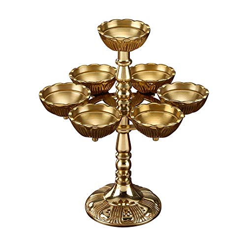Perportu-min Candle stant 748 Inch Delicate Luxury Nordic 7-arm Metal Candle Holder Creative Romantic Dining Table Candle Holder Decoration Classical Decorations 1SDSTTQ-1-07-1R