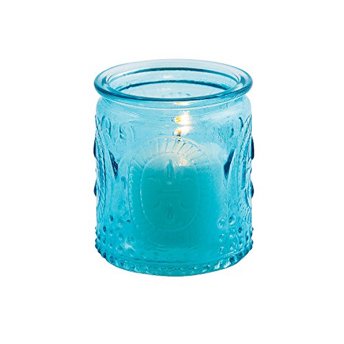 Fun Express - Blue Vintage Glass Votives dz for Wedding - Home Decor - Candles and Candle Accessories - Candle Holders Accessories - Wedding - 12 Pieces