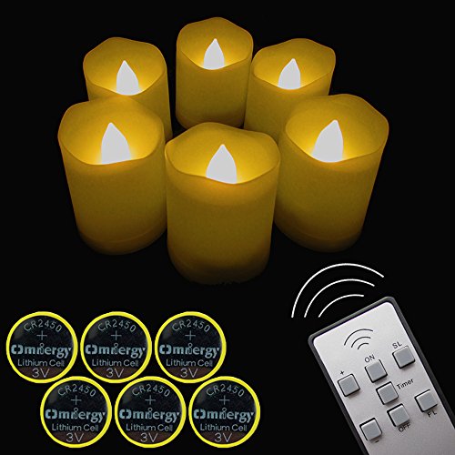 &12304timer&12305laprobing 6-candles 12-cells Led Votive Tea Lights Candles Battery Operated Flickering Flameless Candles