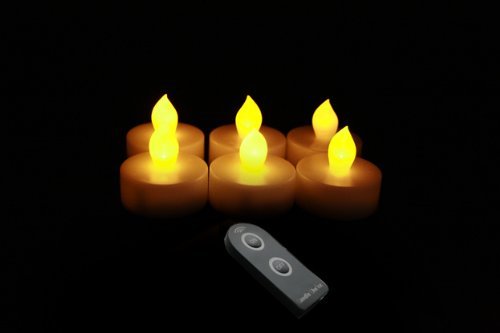 Candle Choice Set of 6 Plastic Tealights with Remote