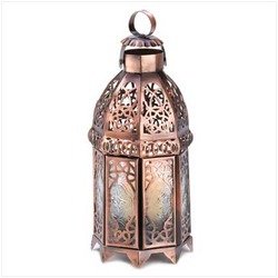 Home Locomotion - Copper Moroccan Candle Lamp pack of 1 EA