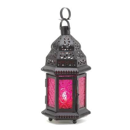 Magenta Moroccan Candle Lantern