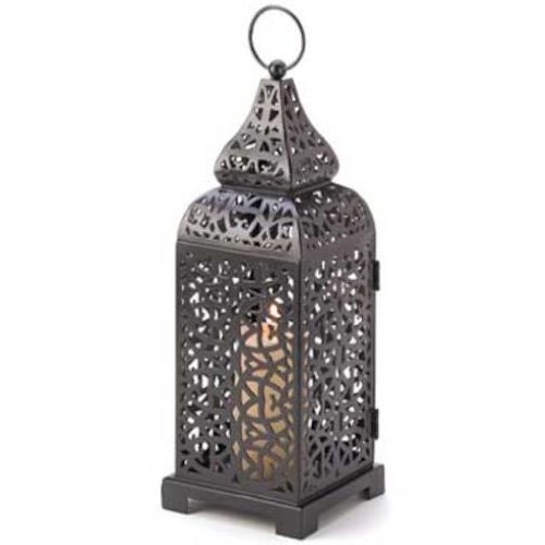 Moroccan Tower Candle Lantern 4 18&quot X 13&quot