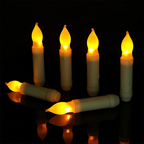 DishyKooker 12PcsSet Smokeless Home Holiday Wedding Decoration Removable LED Candles Short Bulb Head 21115cm