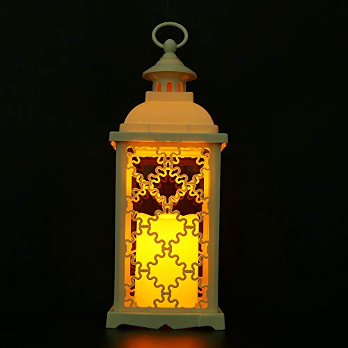Juesi Decorative Lanterns with LED CandleBulb Brushed Vintage Lantern Hanging for Indoor Outdoor Using Decorative Candle Lanterns