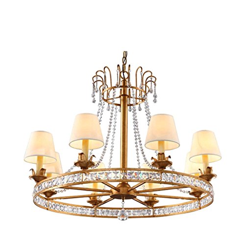 SED Chandelier - Creative Decorative Lights Crystal Chandelier Retro Living Room Bedroom Restaurant Chandelier Iron Marriage Room Decoration Lamps and Lanterns Candle Light Bulb Simple Personality93