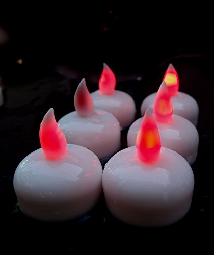 Fantado Floating LED Candle Light - Red 6 Pack by PaperLanternStore