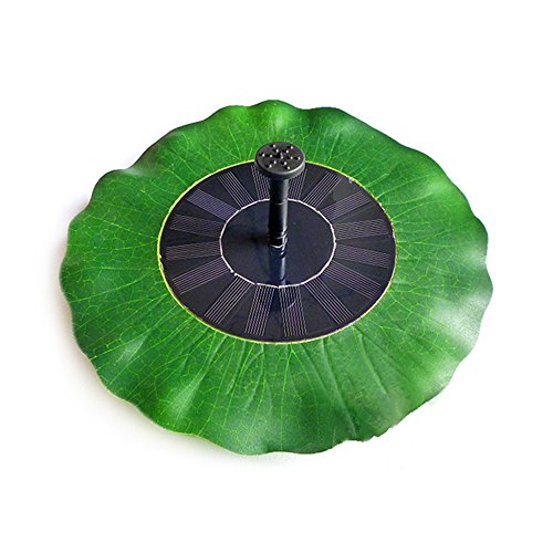 Lieyang Green Lotus Leaf Shape Solar Powered Garden Pool Water Floating Pump Fountain