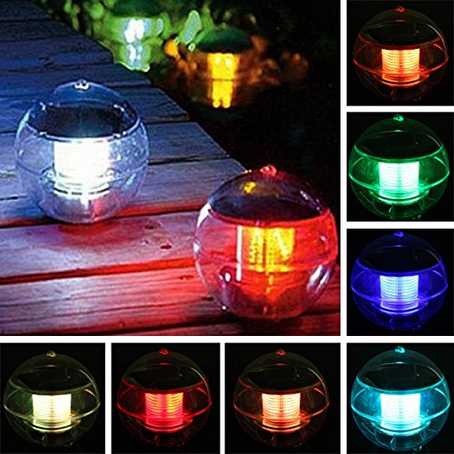 Oagtech Solar Power Waterproof Colorufl Led Floating Light Garden Fountain Landscape Lamp