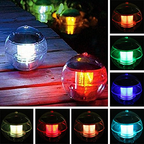 Oagtech Solar Power Waterproof Colorufl Led Floating Light Garden Fountain Landscape Lamp