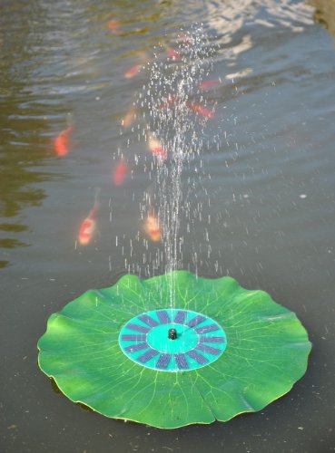 Solarrific G3039 Floating Solar Fountain on a Lily Pad