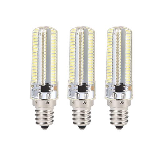 uxcell E12 LED Bulb Microwave Oven Light 4W Daylight White 6500K 600lm for Ceiling Fan Light Fixture Freezer Hood 3pcs