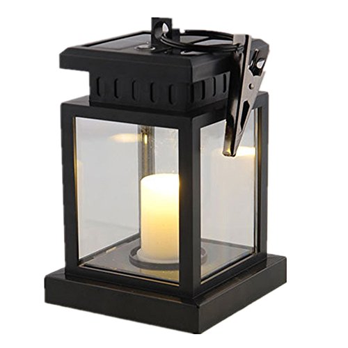 Lumiup Solar Led Candles Hanging Lantern Retro Vintage Light Lamp Patio Lights Outdoor Lamp