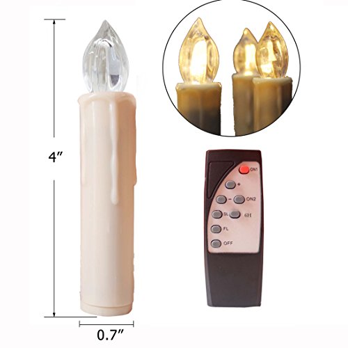 Tbw Timer Led Taper Candles Battery Powered Remote Control Led Christmas Tree Taper Candles With Clip Suitable