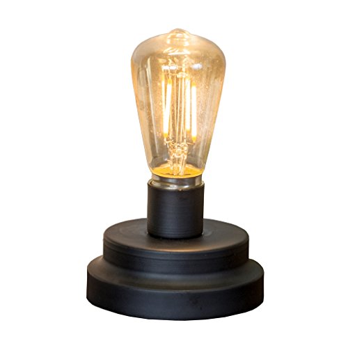 6 Tall Decorative Light Bulb on Metal Base Desk  Table Top Light