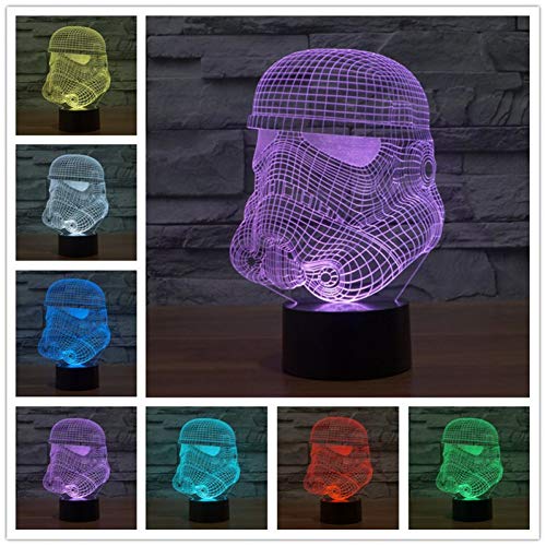 LQZN Night Light 3D Decorative Light Bulb Night Light Model Mask Toy Gadget Led Lighting Household Table Night Light Childrens Gifts