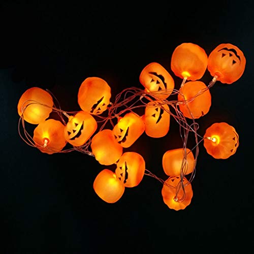EMOGA Decor Pumpkin Colored String Lights 16 LEDs 35M Battery Operated Lantern Rope Lights for Patio Outdoor Halloween Christmas Decorations