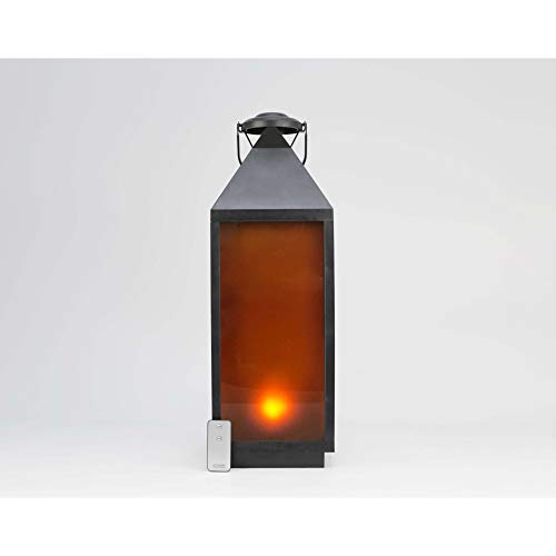 Hi-Line Gifts 235 Black Battery Operated LED Flame Lantern - Large