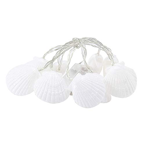 LED Fairy String Lights Sea Shell Lamp Battery Operated Warm White for Room Bedroom Wall Table Centerpieces Easter S