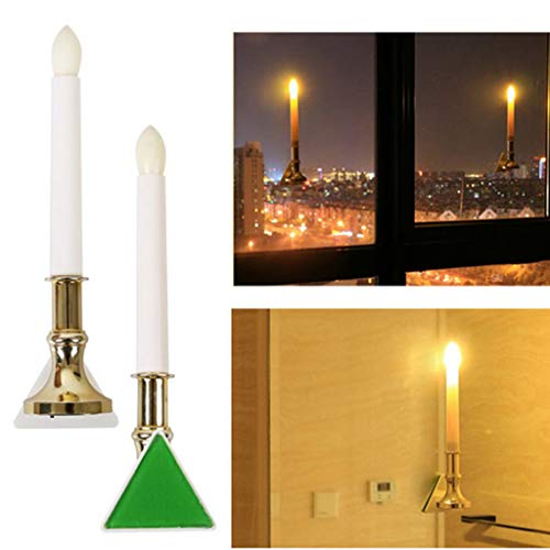 LED Flameless Candles Light Battery Operated LED Window Candle Light USB Charging for PartyWeddingBirthdayDinnerFestival DecorationsSet of 2